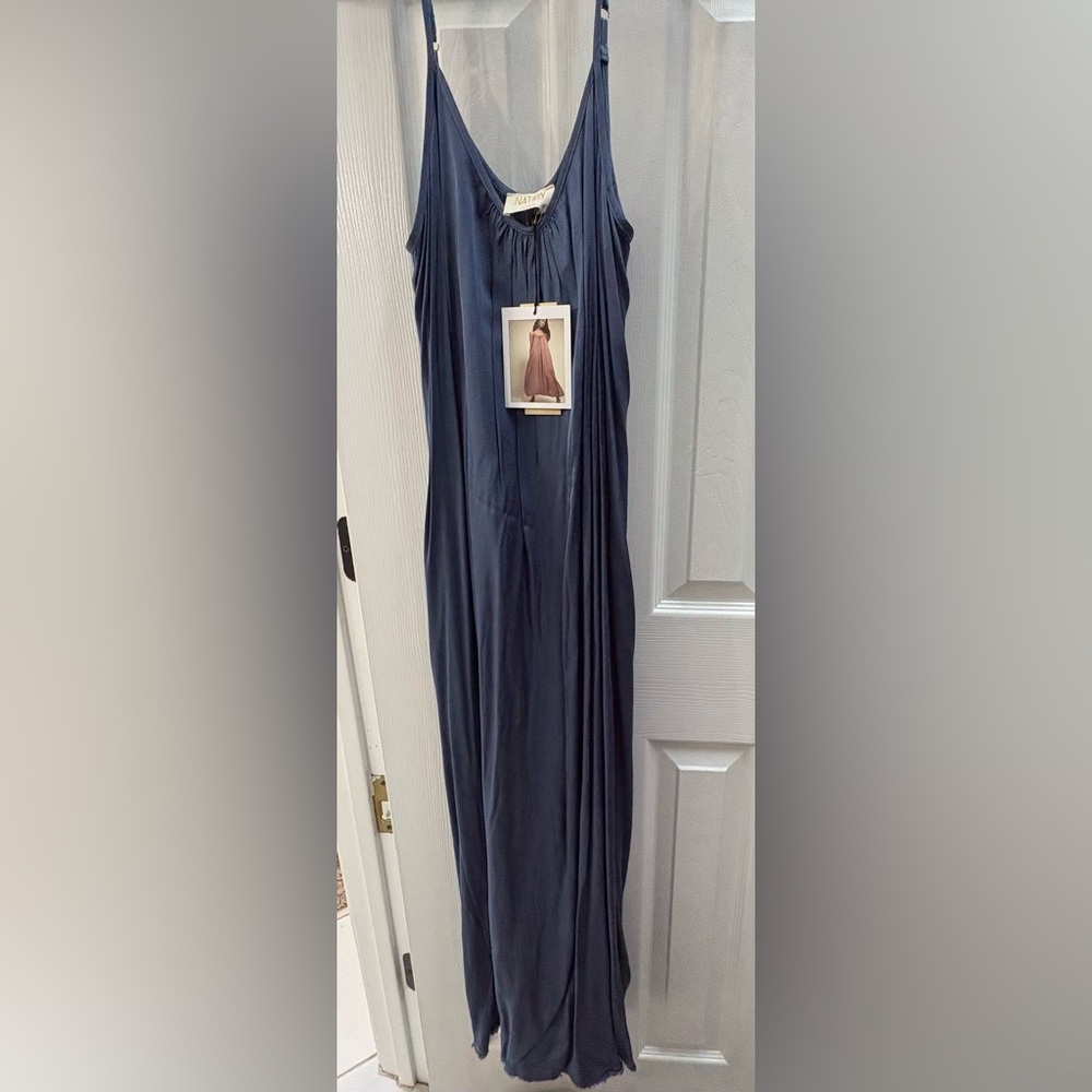 NWT Nation Navy Blue Maxi Dress